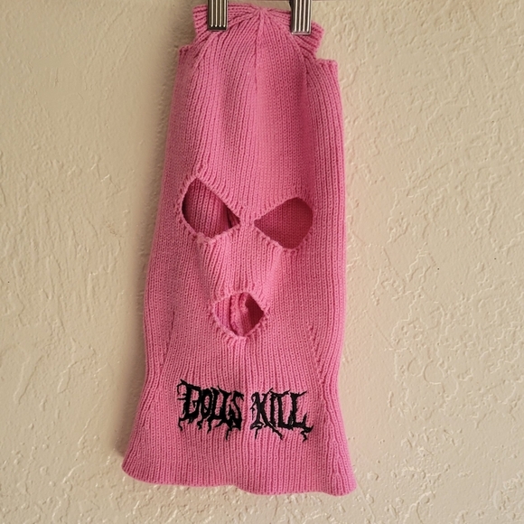 Dolls Kill Embroidered Logo Ski Mask - Picture 1 of 6